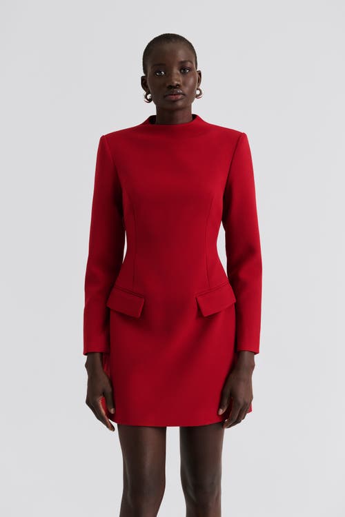 Malina Leanna High Neck Mini Dress In Red