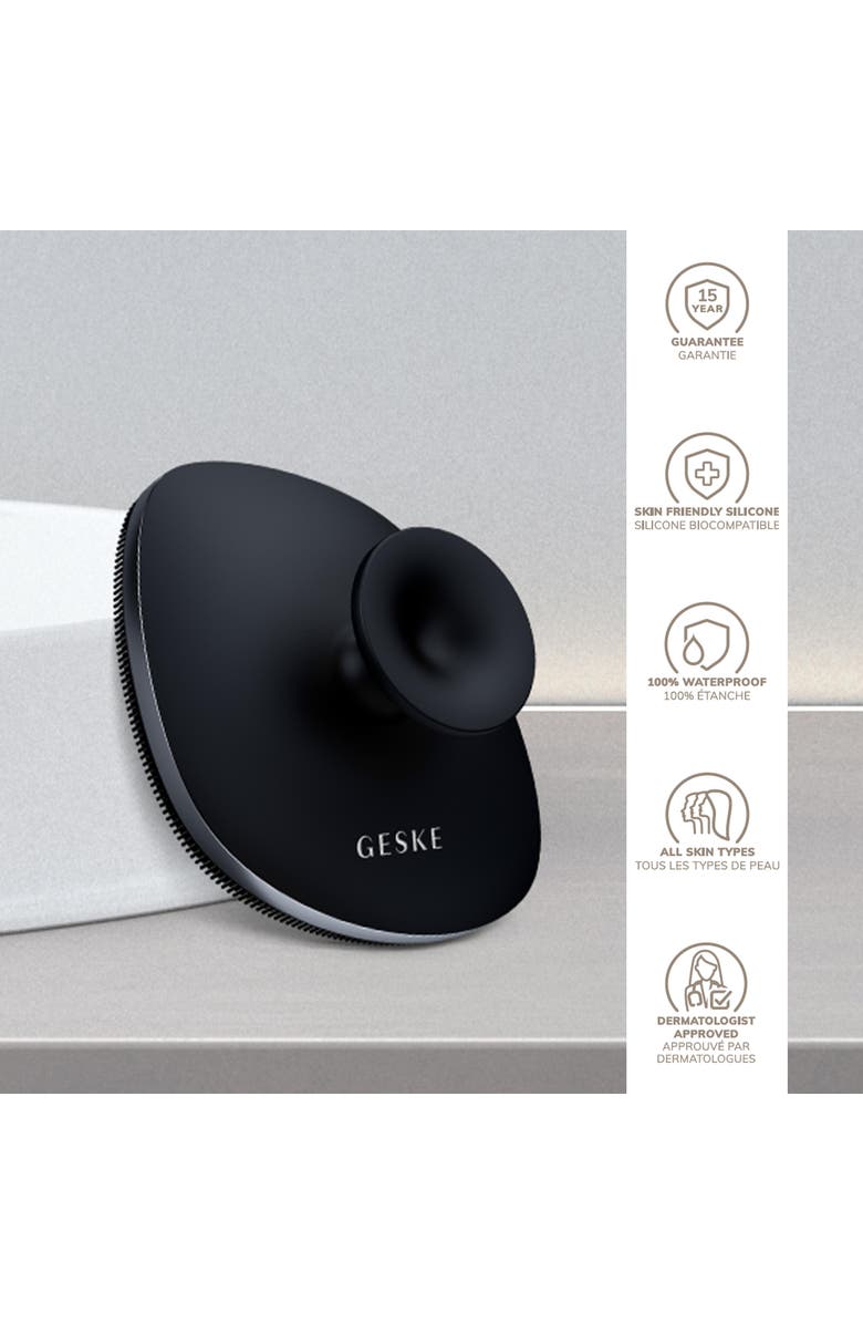 GESKE SmartAppGuided Body Brush with Metal Ring | 4 in 1, Alternate, color, Black