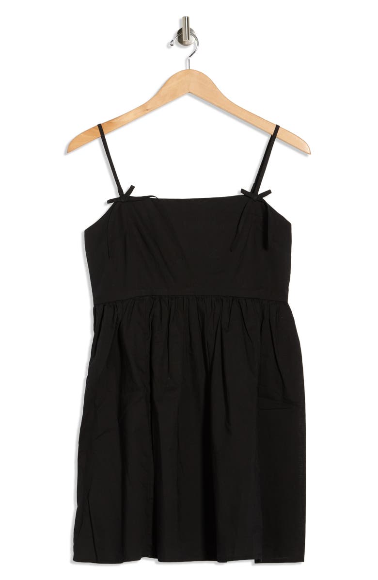 Abound Cami Bow Babydoll Dress, Alternate, color, Black