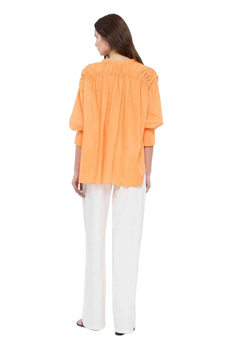 Gathered Voile Blouse, Alternate, color, PAPAYA