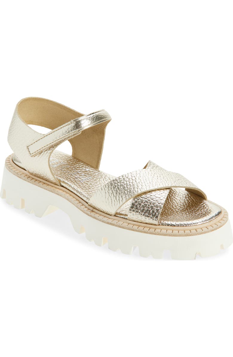 Pedro Garcia Reiko Platform Sandal, Main, color, Platino Cervo