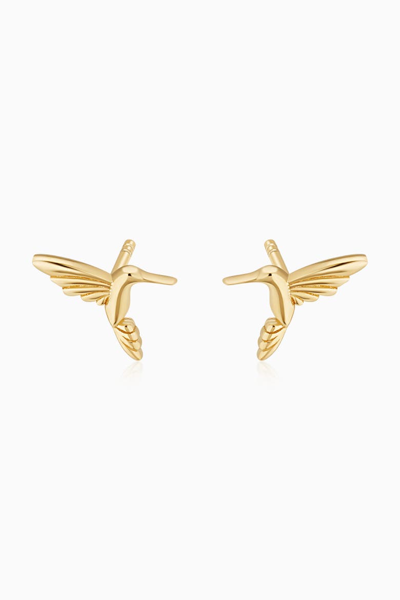 14K Yellow Gold Freedom Dove Studs, Main, color, Yellow Gold