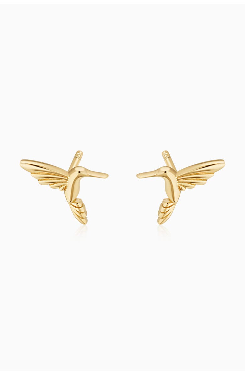 Oradina 14K Yellow Gold Freedom Dove Studs, Main, color, Yellow Gold