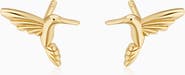 Oradina 14K Yellow Gold Freedom Dove Studs
