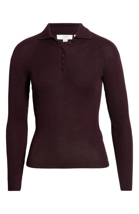 Wool & Silk Polo Sweater