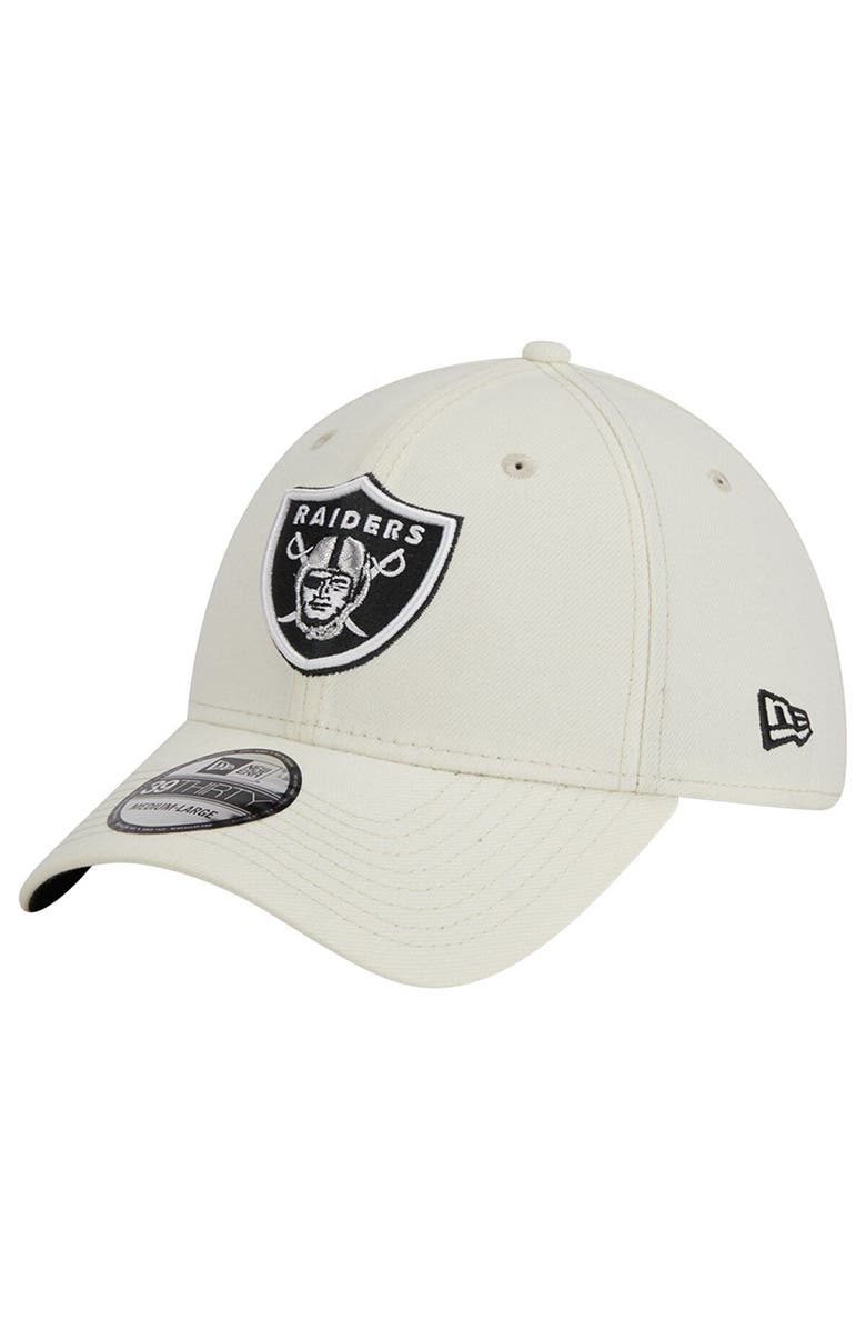 New Era Men's New Era Cream Las Vegas Raiders Classic 39THIRTY Flex Hat, Main, color, 