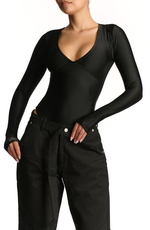 Sleek Long Sleeve V-Neck Bodysuit