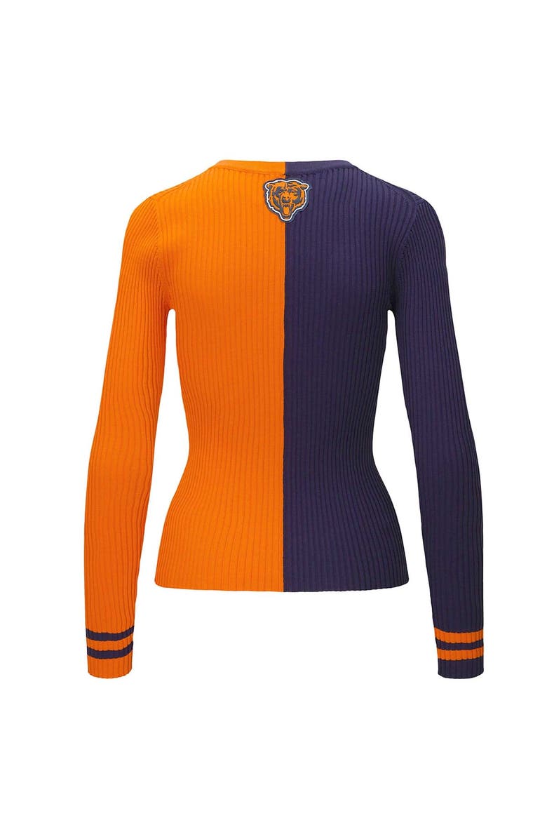 STAUD Women's STAUD Navy/Orange Chicago Bears Cargo Sweater, Alternate, color, 