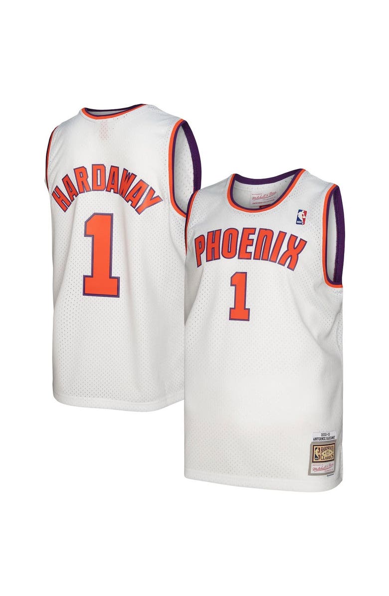 Mitchell & Ness Men's Mitchell & Ness Penny Hardaway White Phoenix Suns 2001/02 Hardwood Classics Swingman Jersey, Alternate, color, 