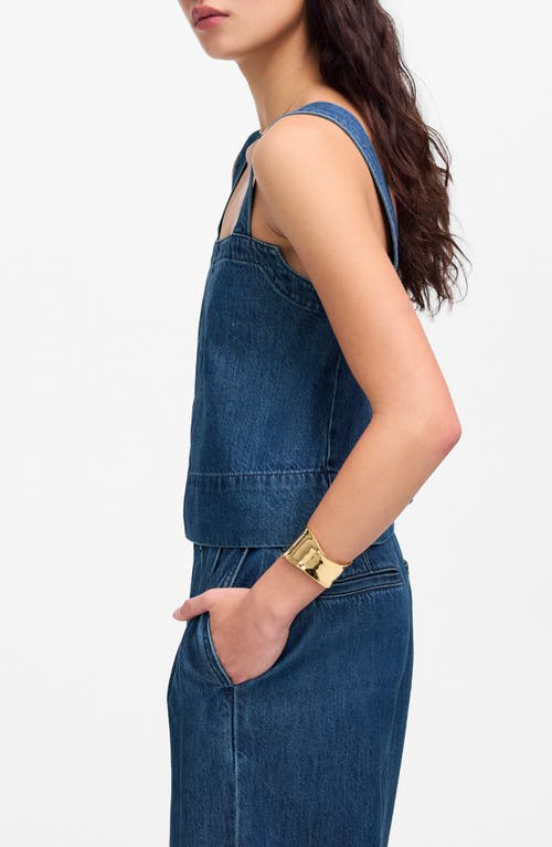 Madewell Square Neck Denim Crop Tank