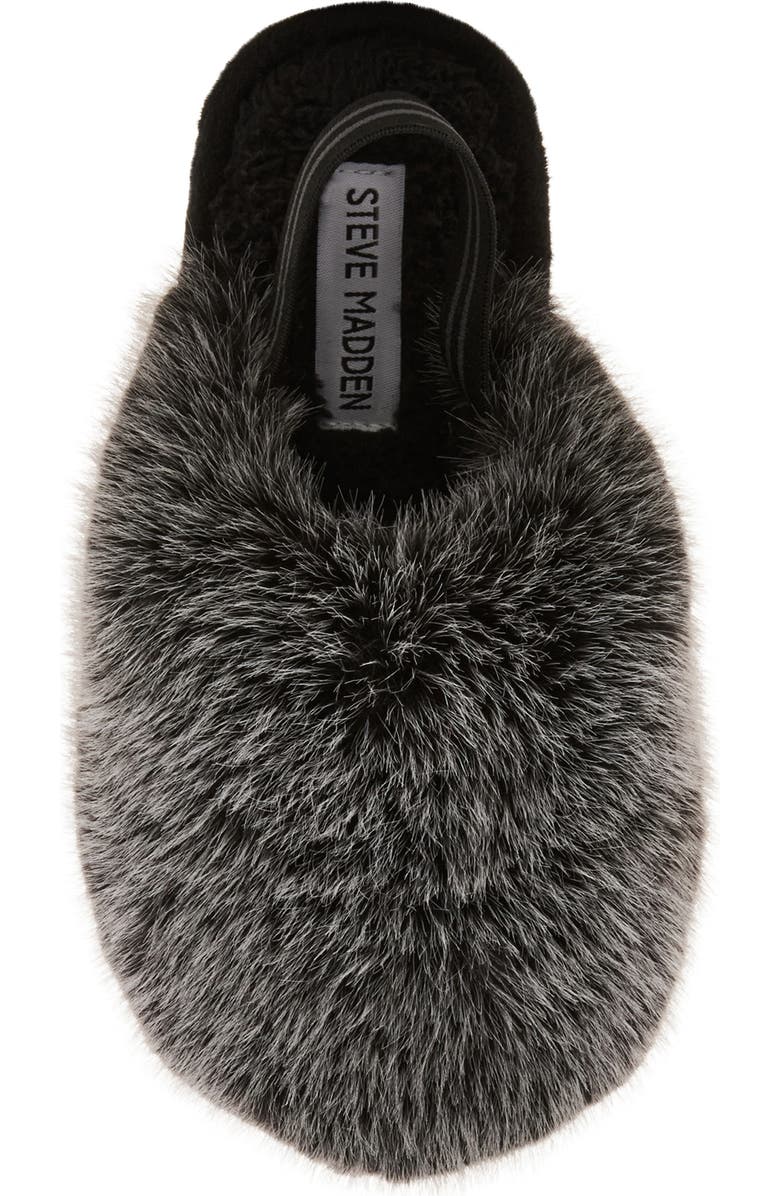 Steve Madden Kids' JPoof Faux Fur Slipper, Alternate, color, Grey