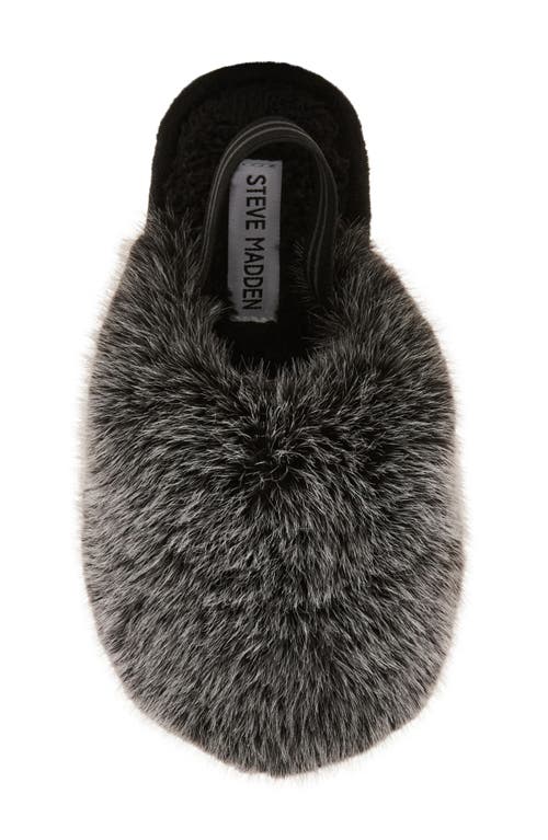 Steve Madden Kids' Jpoof Faux Fur Slipper In Gray