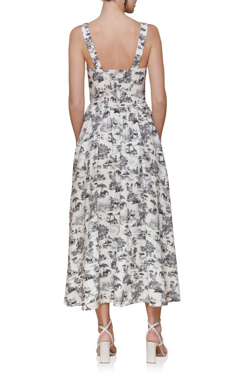 Avec Les Filles Bustier Linen Blend Midi Sundress
