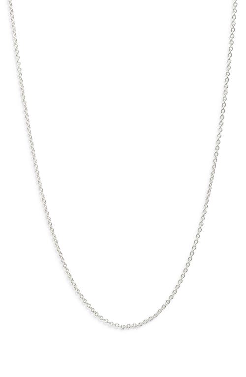 THE SIS KISS Skinny Cable Chain Necklace in Silver at Nordstrom