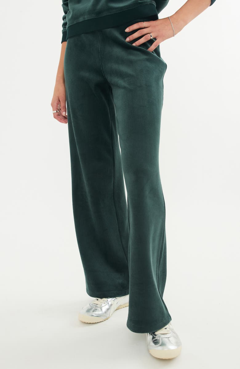 Marine Layer Cord Velour Flare Pants, Alternate, color, 