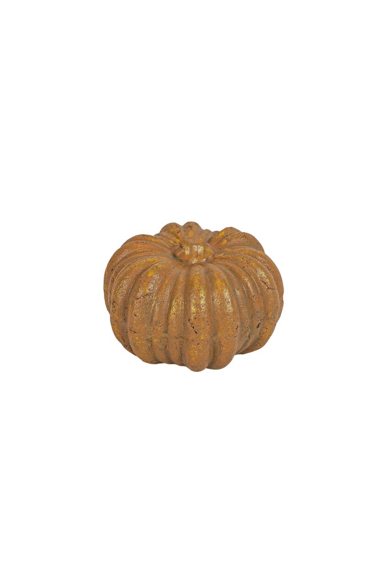 Foreside Home and Garden Terracotta Decorative Pumpkin, Alternate, color, Orange