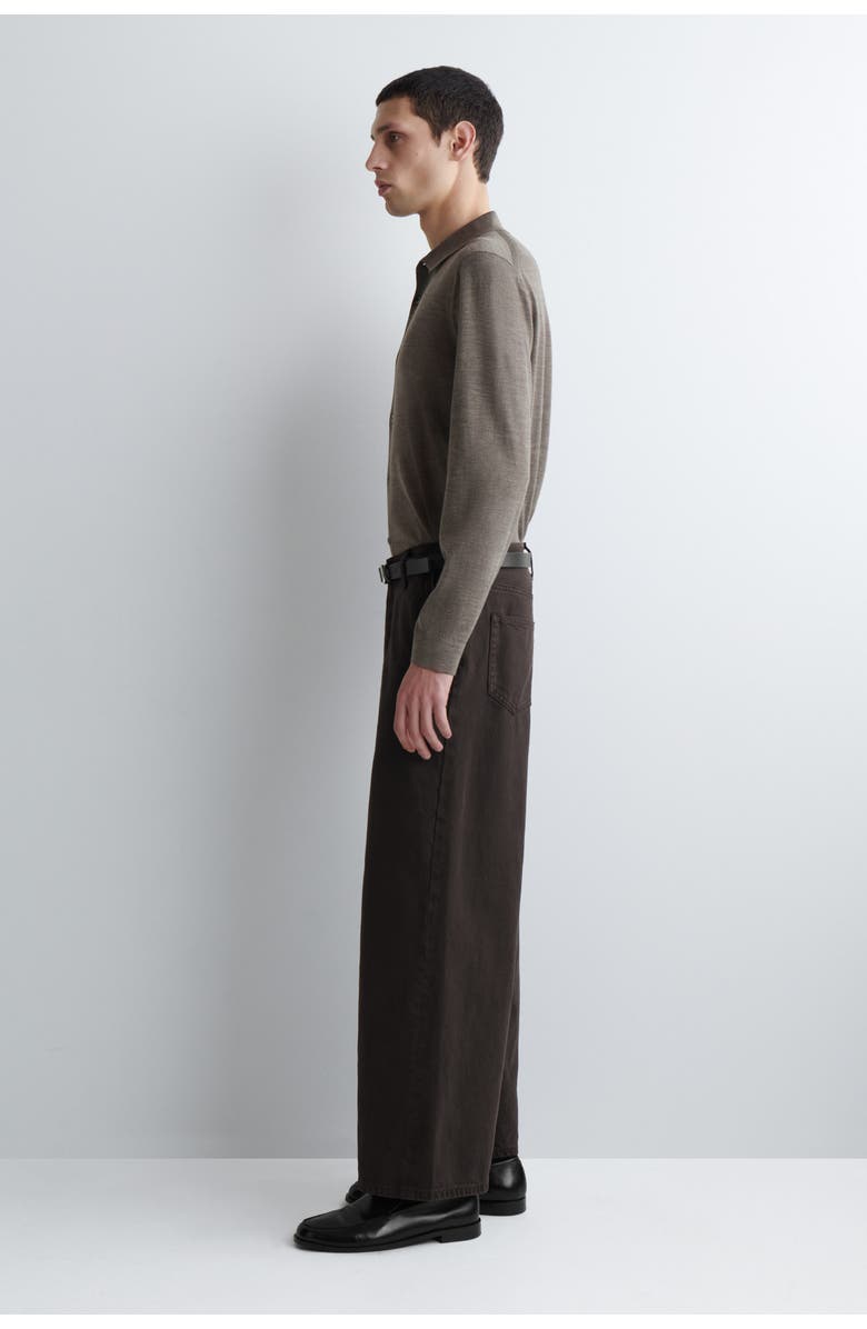 COS Oversized Wide-leg Denim Trousers, Alternate, color, Dark Brown