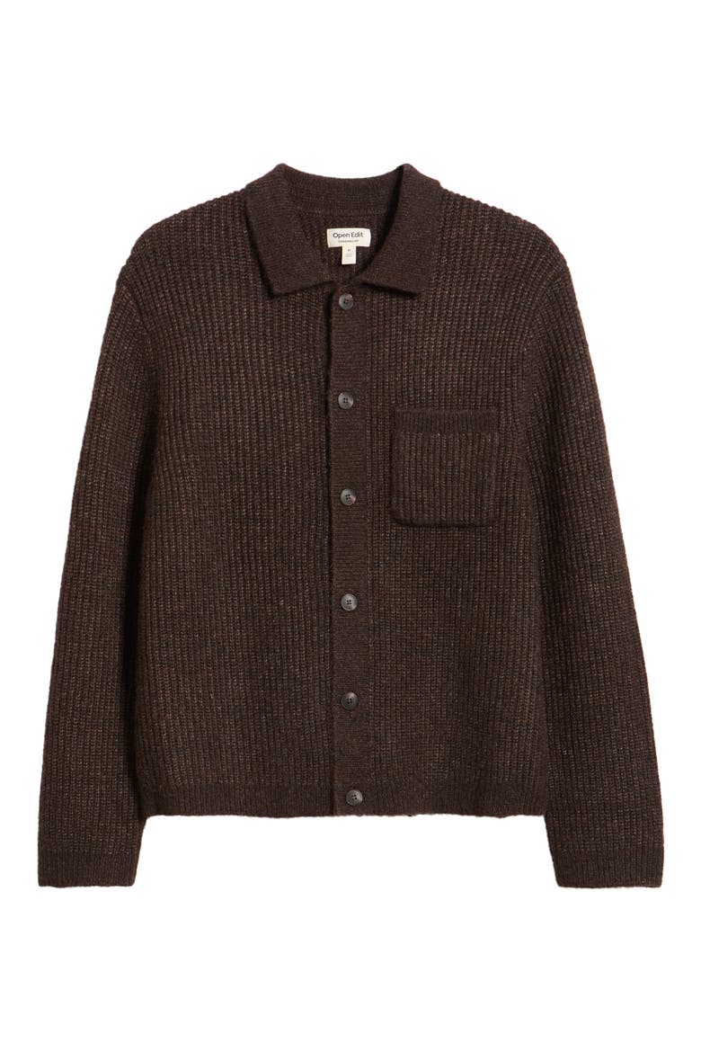 Sweater Jacket, Alternate, color, BROWN COMBO