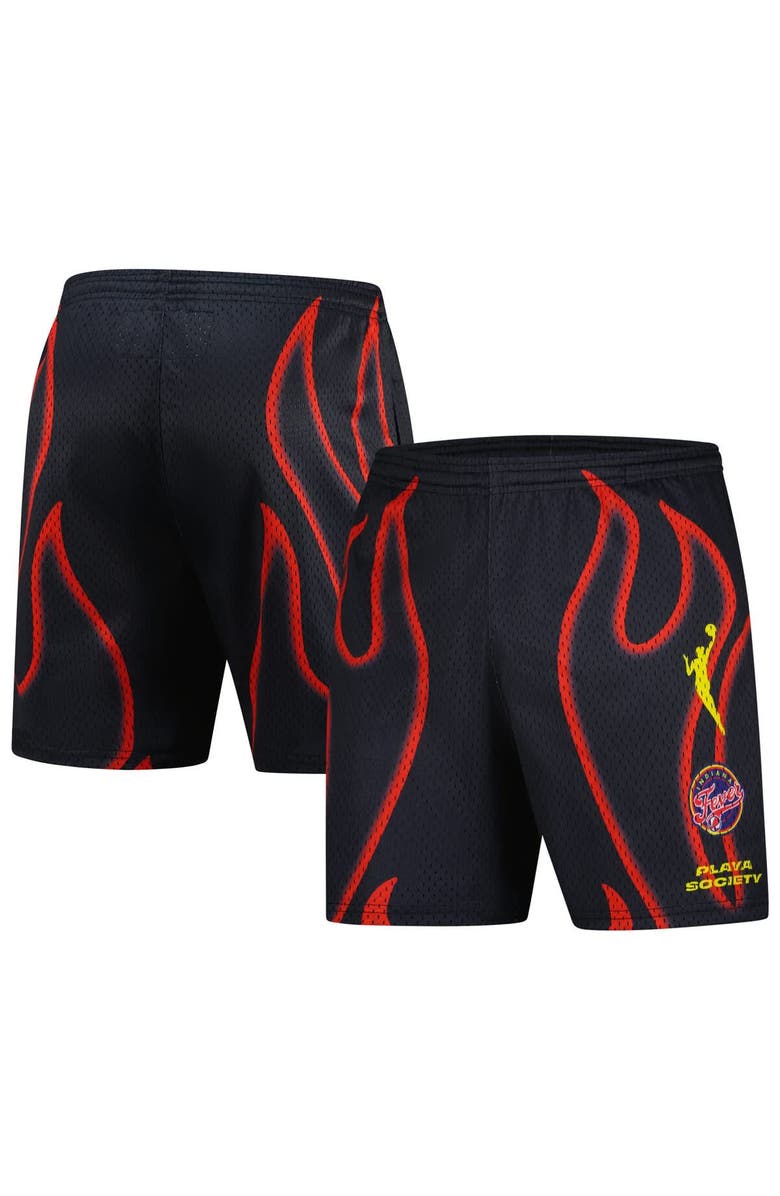 Playa Society Unisex Playa Society  Black Indiana Fever Athletic Shorts, Main, color, 
