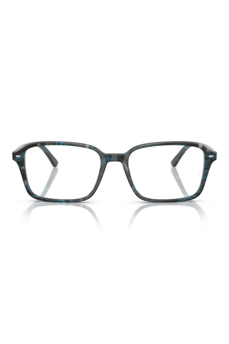 54mm Square Optical Glasses, Main, color, ROSE GOLD BLACK