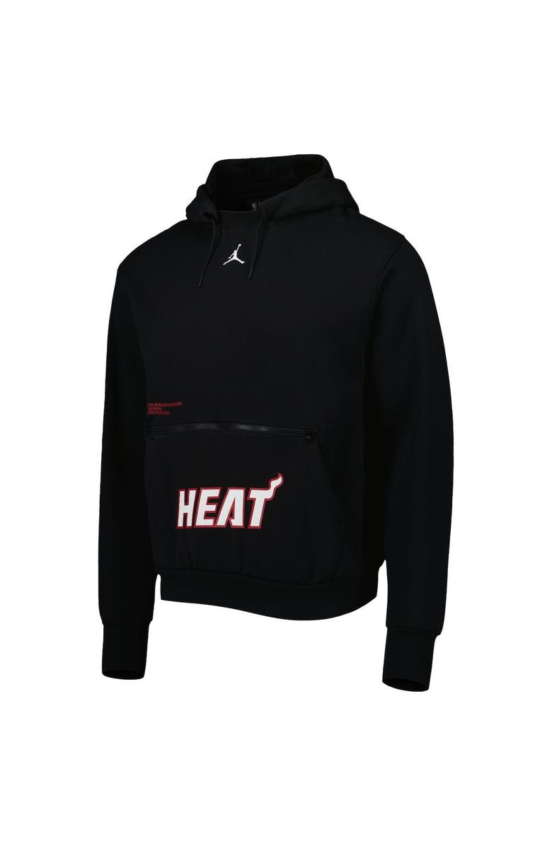 Jordan Brand Men's Jordan Brand Black Miami Heat Courtside Statement Edition Pullover Hoodie, Alternate, color,