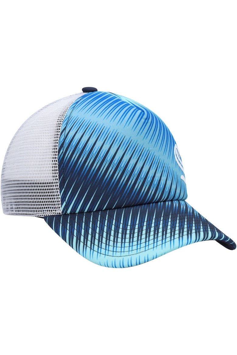 Women's adidas Light Blue/White Seattle Kraken Graphic Foam Trucker Snapback Hat, Alternate, color, Light Blue