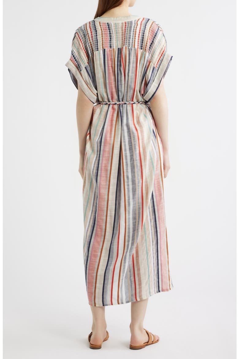 Belted Stripe Maxi Dress, Alternate, color, BLEU JEAN
