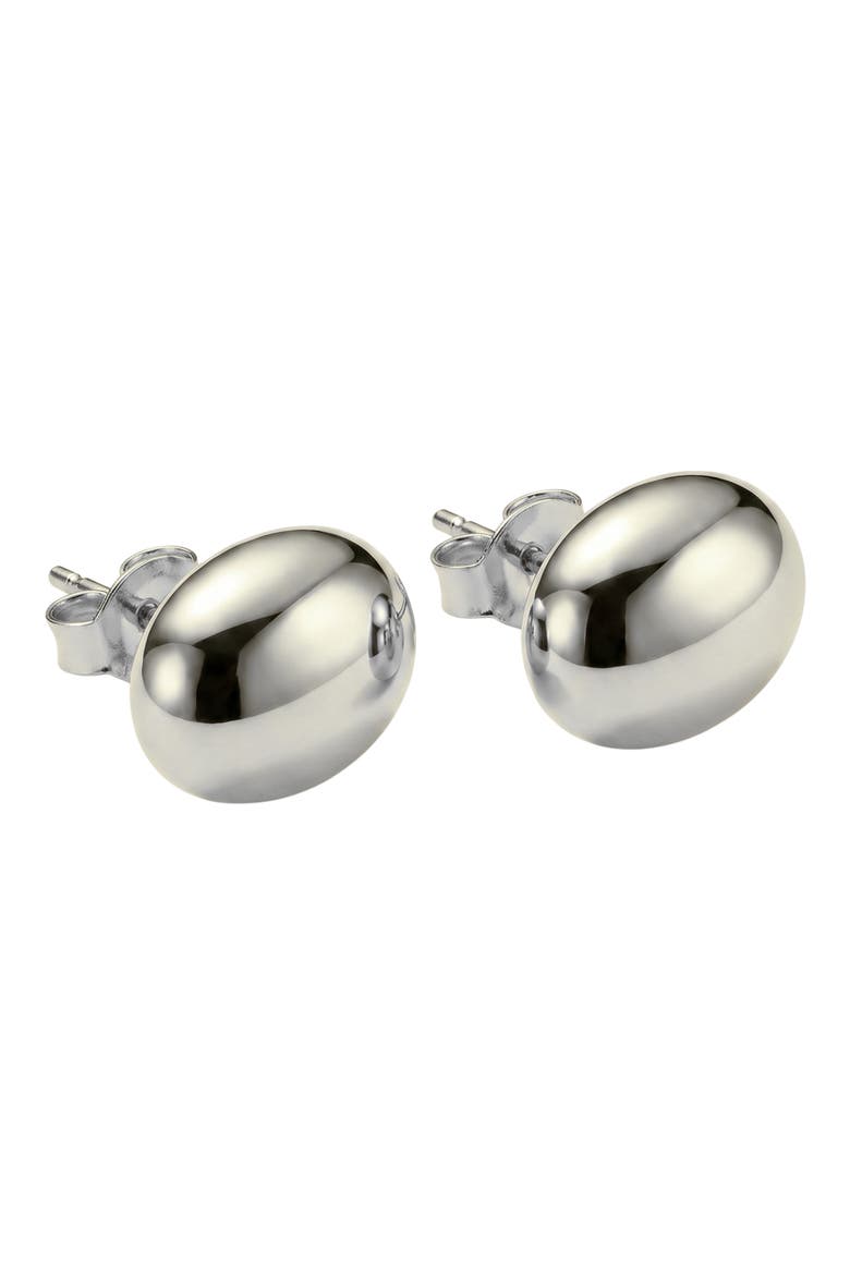 Oval Stud Earrings, Main, color, SILVER
