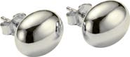 Argento Vivo Sterling Silver Oval Stud Earrings