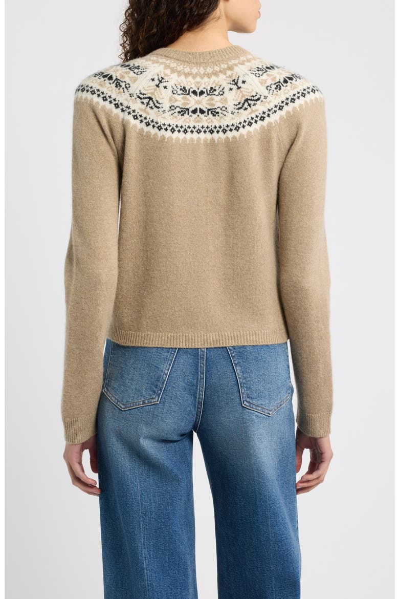 Sonnet Fair Isle Cardigan, Alternate, color, TAUPE FAIR ISLE