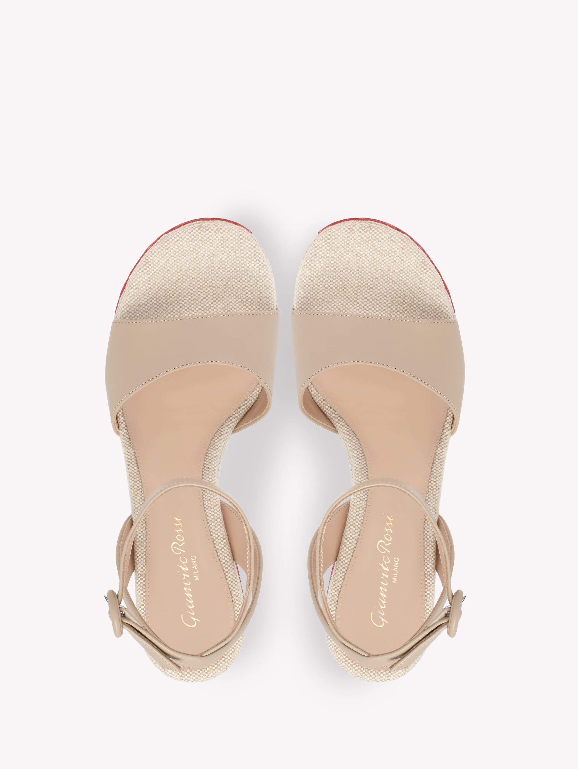 Gianvito Rossi Malia Sandals, Alternate, color, Beige Fabric And Nappa