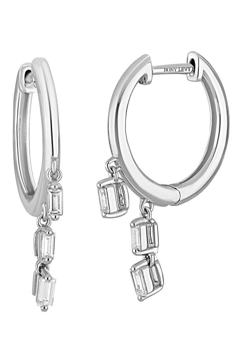 Gatsby 18k Gold Diamond Drop Earrings, Main, color, 18KW