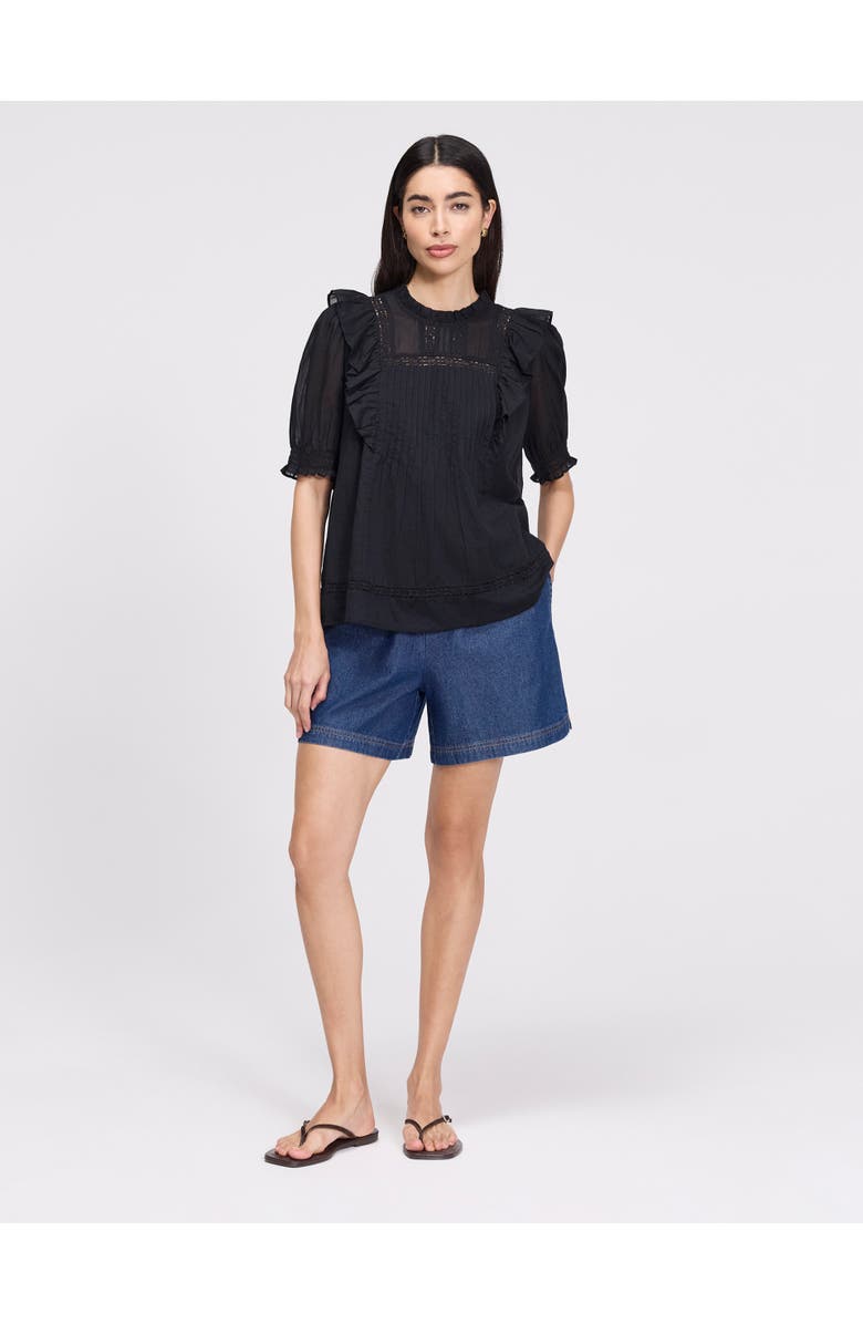 Finery London Jolin Puff Sleeve Cotton Top, Alternate, color, 