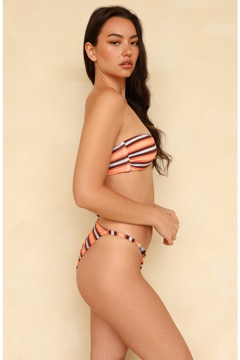 Bare Escape Super Cheeky Bikini Bottom, Alternate, color, Rayas