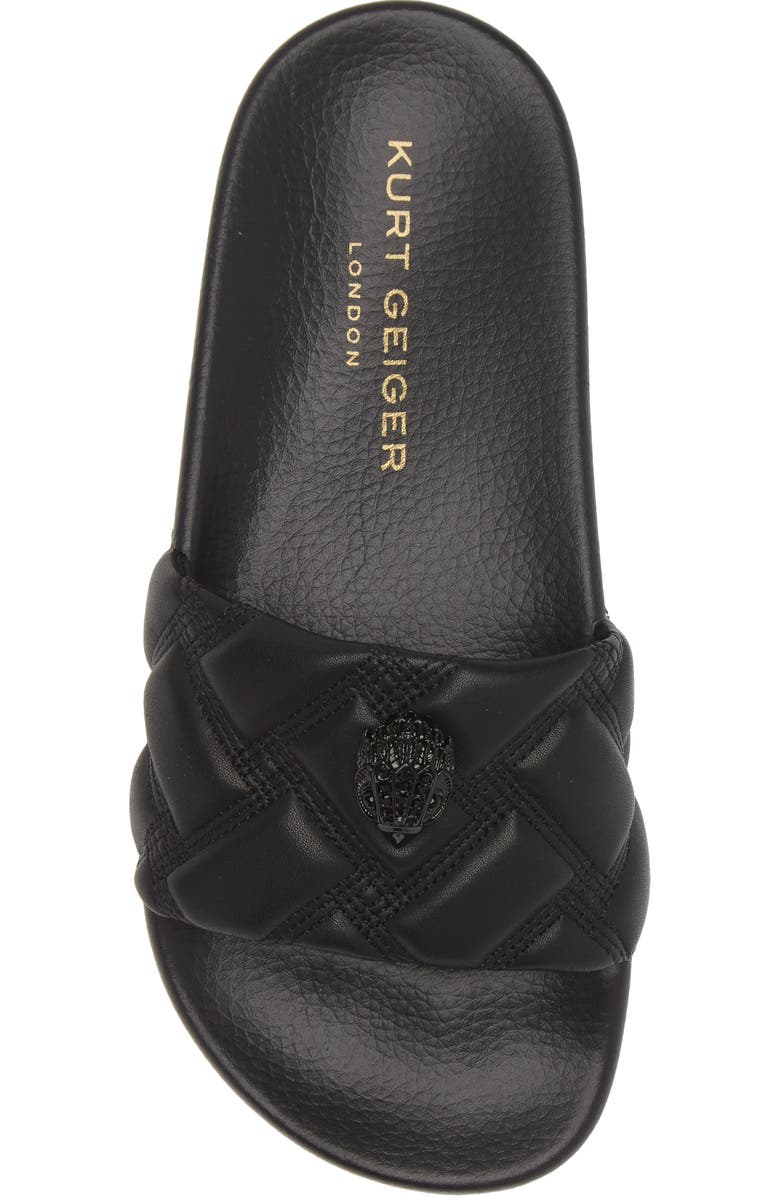 Kurt Geiger London Meena Eagle Slide Sandal, Alternate, color, Black