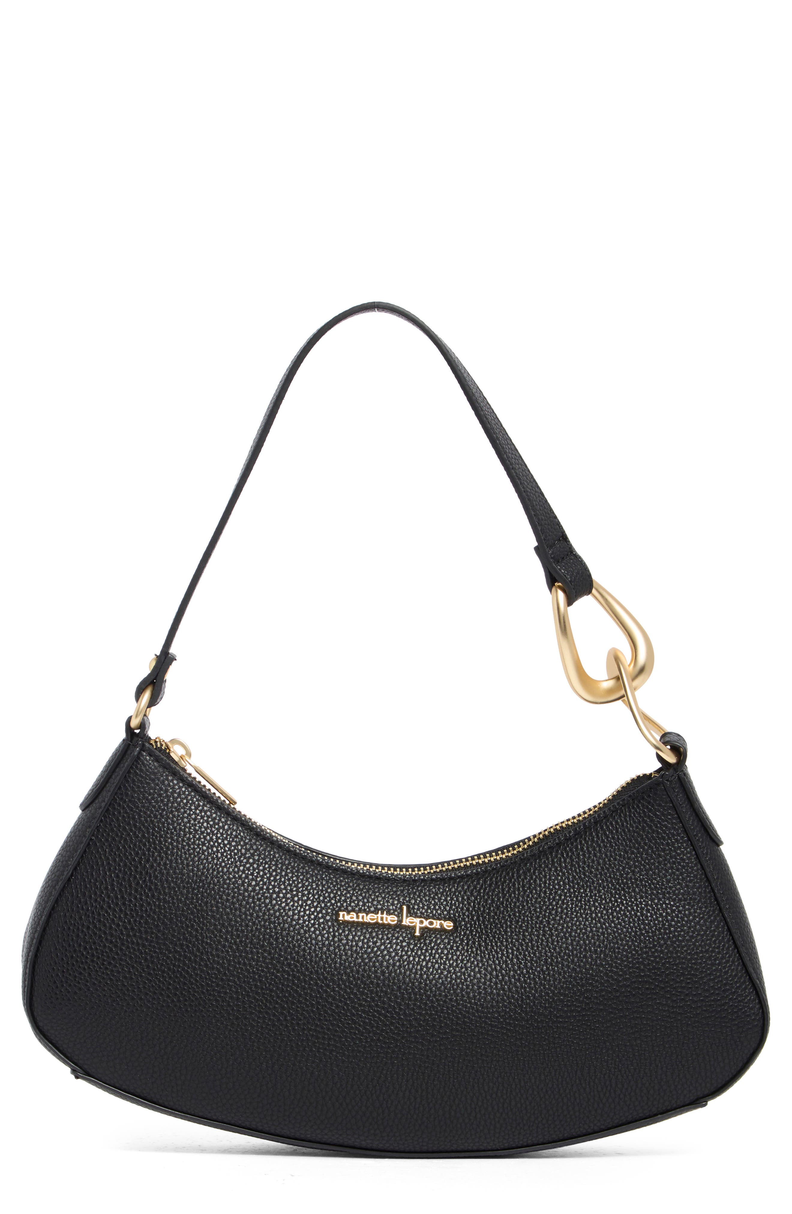 Nanette Lepore Jaala Oversize Link Crescent Shoulder Bag, Main, color, 