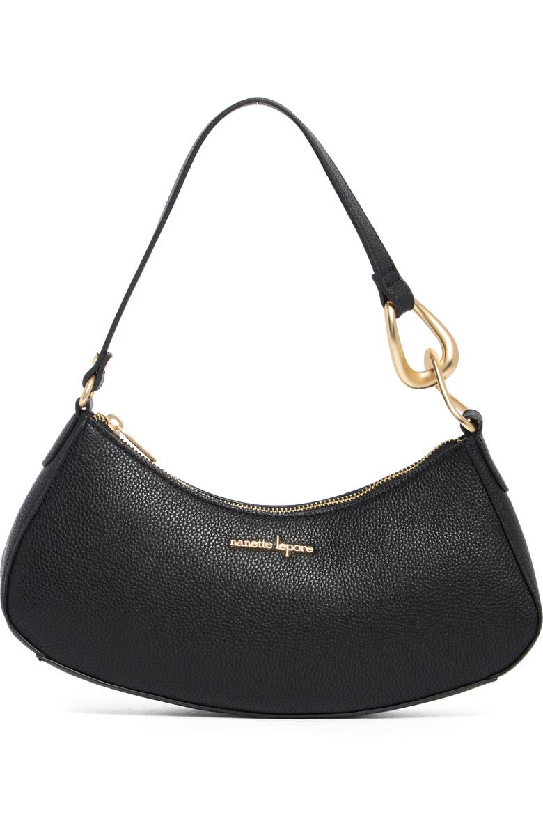 Nanette Lepore Jaala Oversize Link Crescent Shoulder Bag, Main, color,