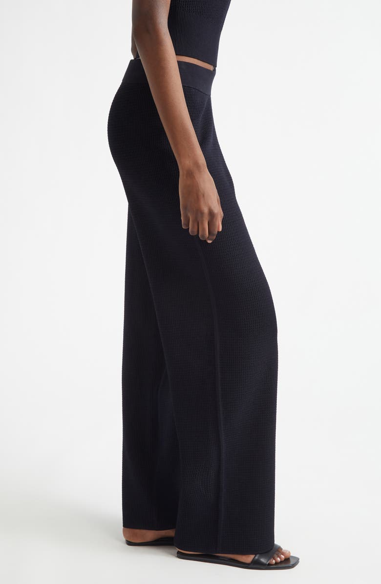 A.L.C. Banks Waffle Stitch Wide Leg Pants, Alternate, color, Navy