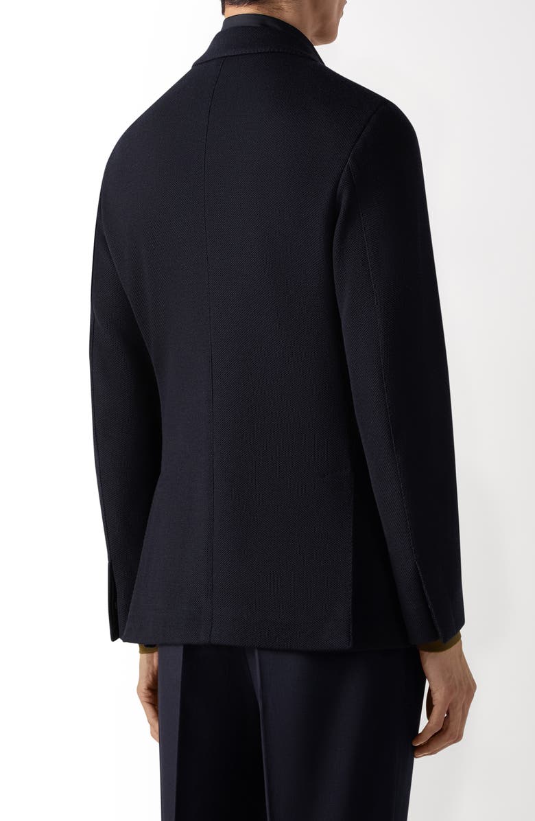 ZEGNA High Performance<sup>™</sup> Wool & Cotton Jersey Sport Coat with Removable Leather Bib, Alternate, color, 