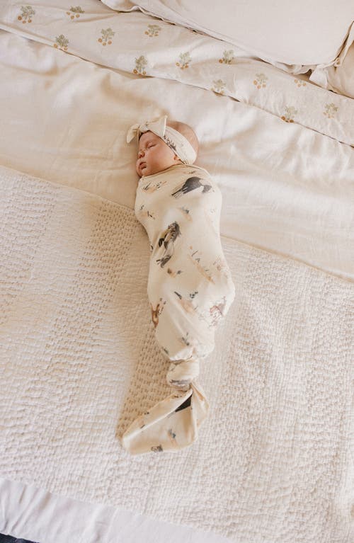 Copper Pearl Boone Swaddle Blanket In Gray