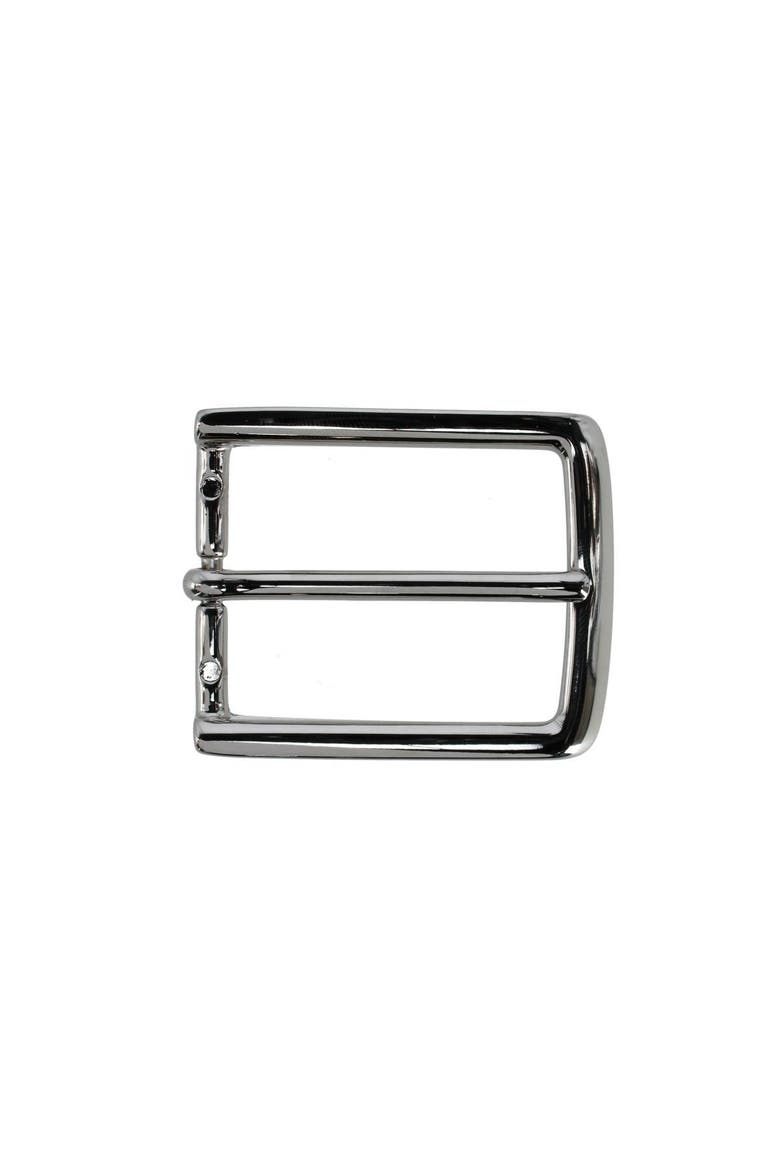 35mm Italian Solid Brass Simple and Classic Harness Belt Buckle, Main, color, Shiny Nickel