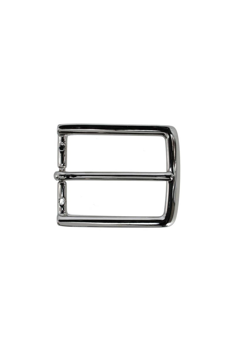 Trafalgar 35mm Italian Solid Brass Simple and Classic Harness Belt Buckle, Main, color, Shiny Nickel
