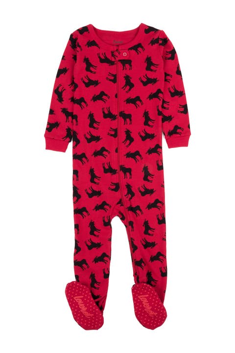Moose Print Footed Pajama Sleeper