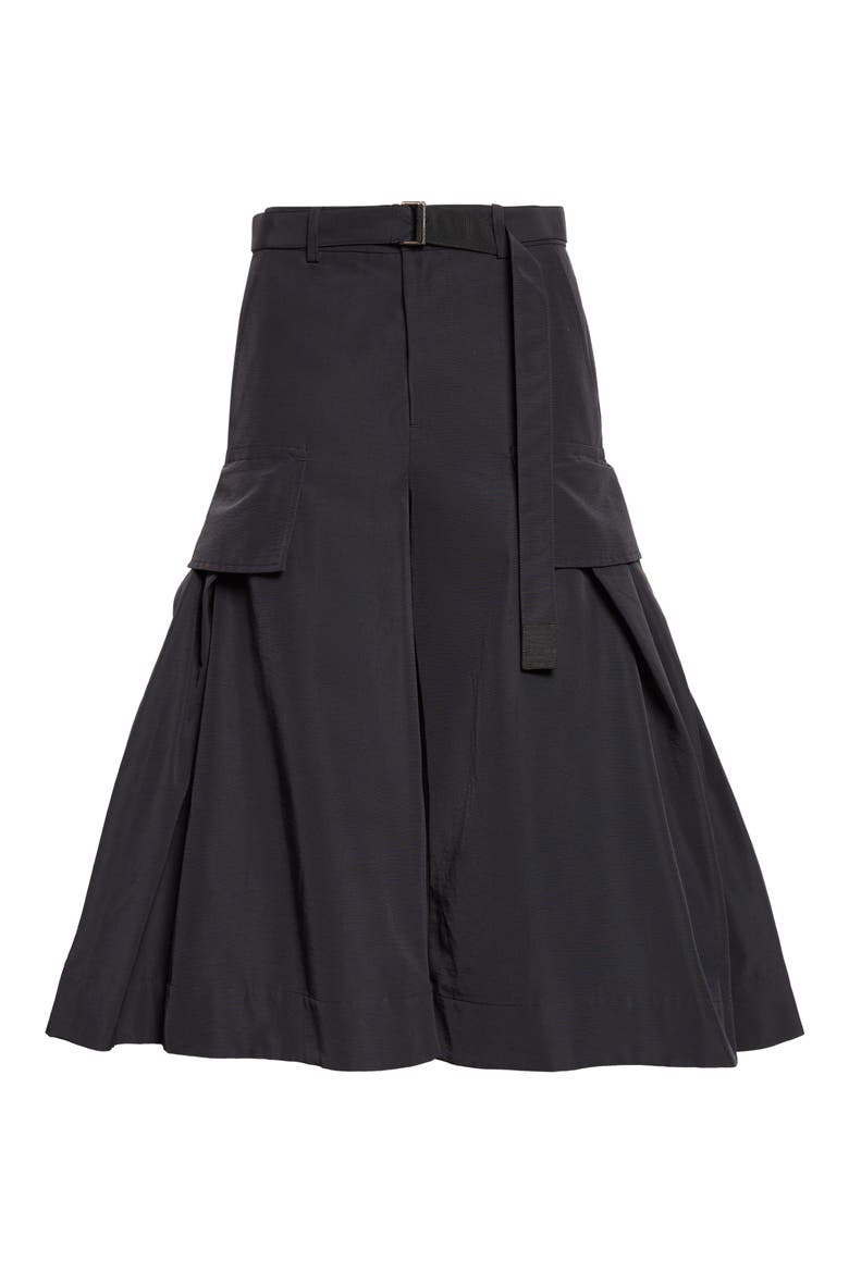 Bonding Faille Wide Leg Pants, Main, color, BLACK
