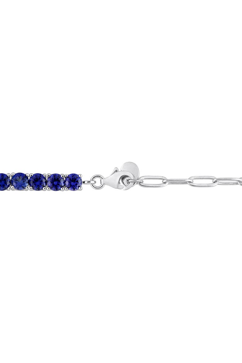 Colored Cubic Zirconia Tennis Bracelet, Alternate, color, Blue CZ
