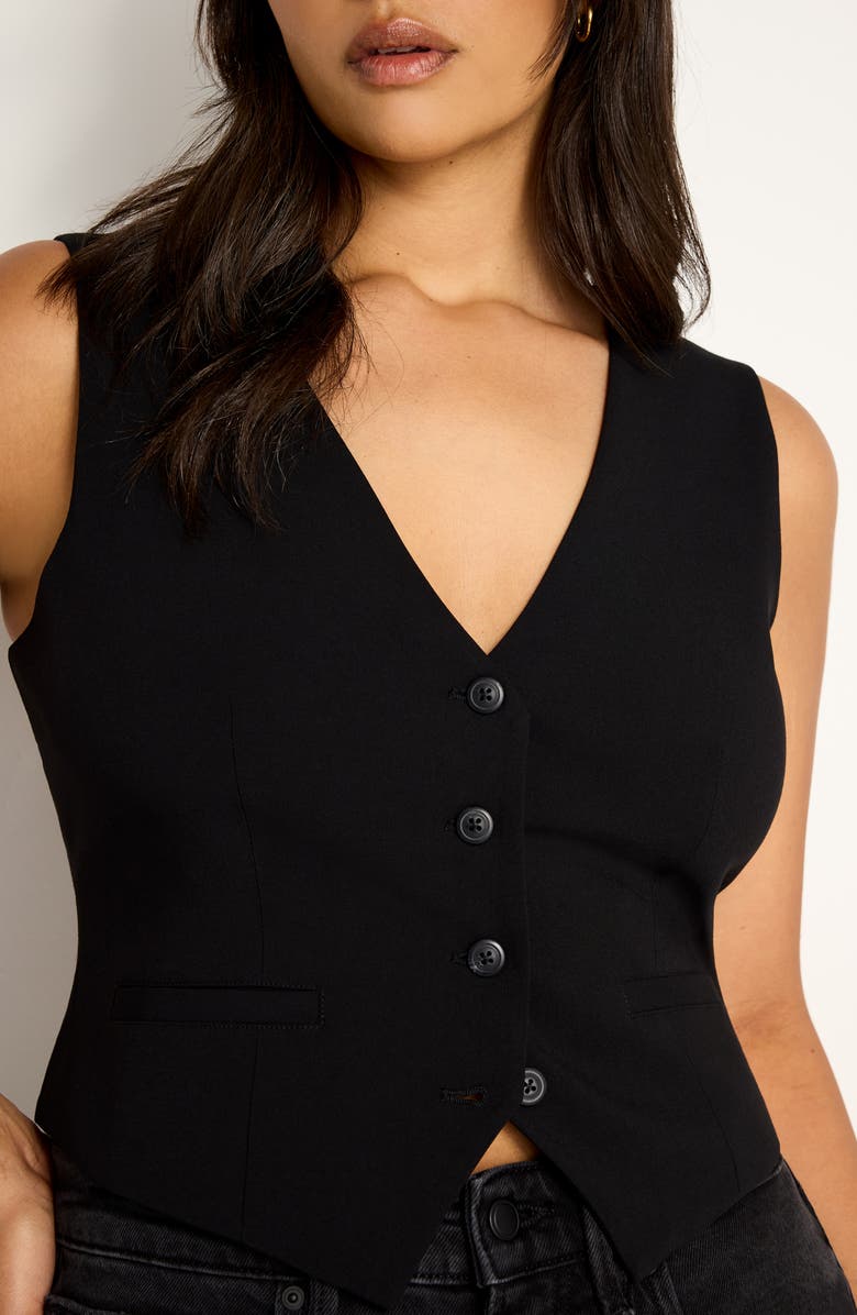 Good American Suiting Vest, Alternate, color, Black001