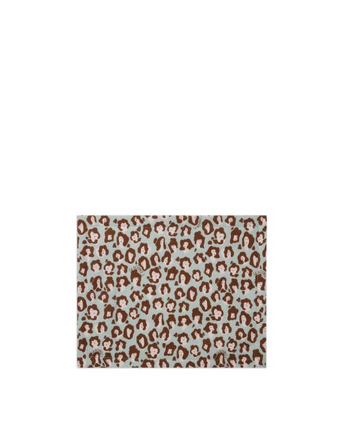La Doublej Placemats Set Of 2 (35x45) Lady Leopard Acqua Acquamarin In Lady Leopard Acqua Acquamarin