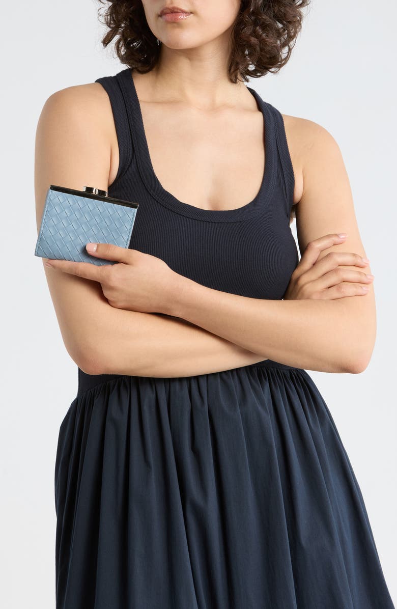 MUNDI SMALL LEATHER GOODS Frenchie Wallet, Alternate, color, Misty Blue Woven