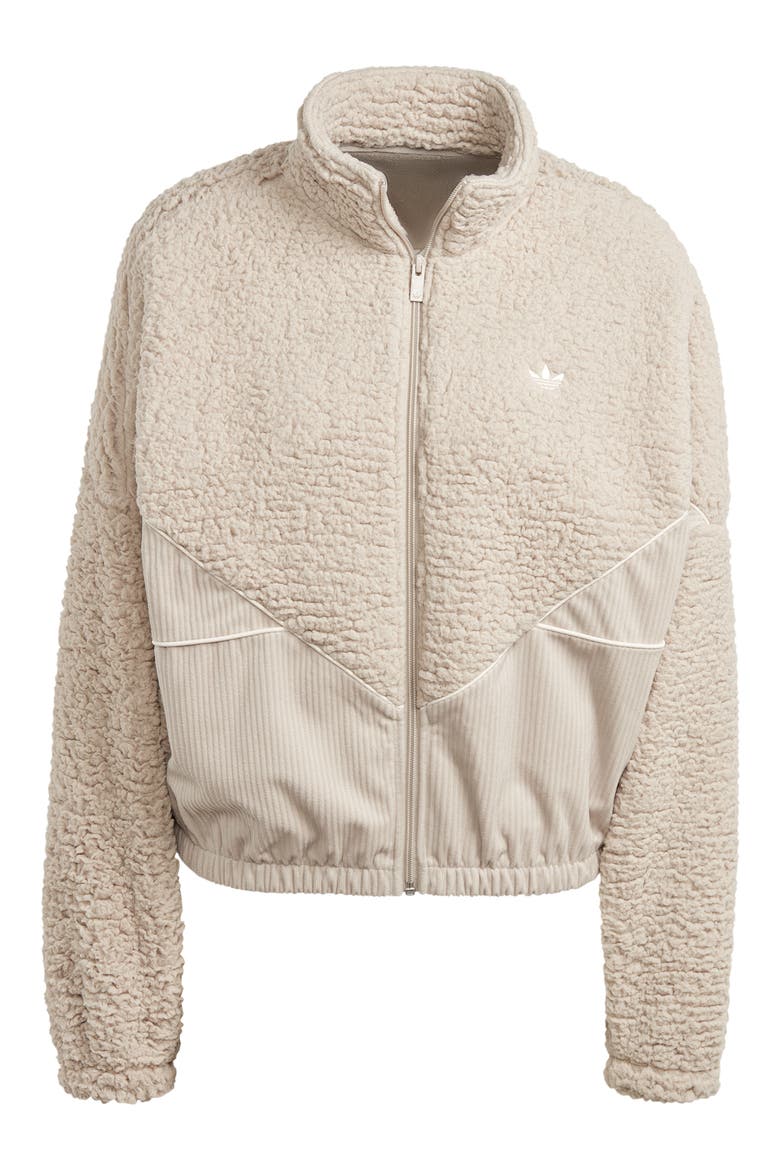 Fleece & Corduroy Zip Jacket, Alternate, color, WONDER BEIGE