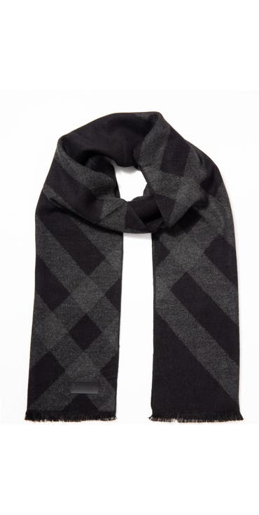 Cashmere-Feel Cotton Patterned Scarf